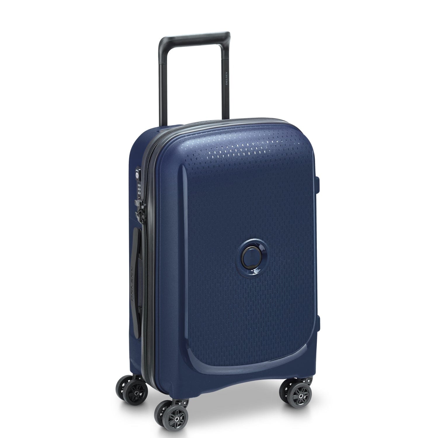 Delsey Belmont+ 55cm Hardcase 4 Double Wheel Non-Expandable Cabin Luggage Trolley Blue - 00386180602