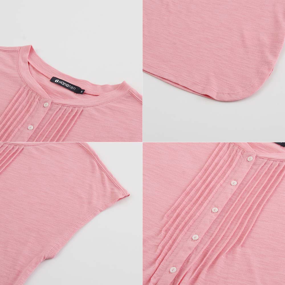 Hangten-Women's-T-Shirt-Pink-1007013101472-646