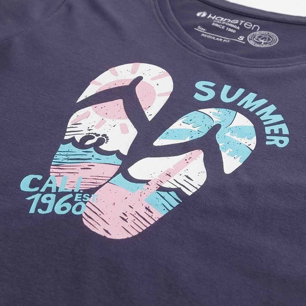 HANG TEN LADIES T-SHIRT BLUE INDIGO - 1022013202570 255