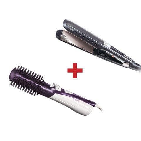 BaByliss Straightner Wet Dry LED Touch & Hair Styler Bundle - BABAS530+ST229