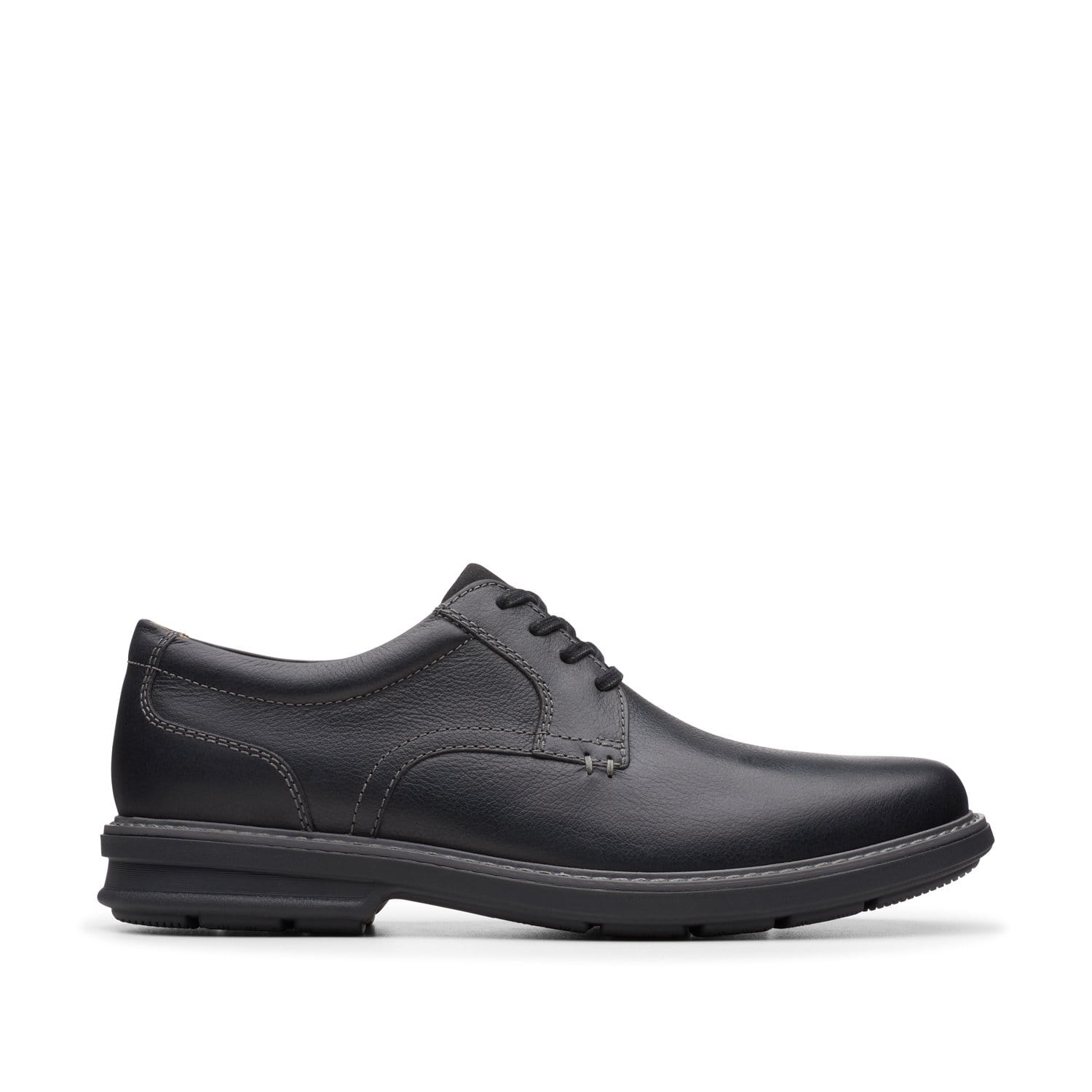 Clarks-Rendell-Plain-Men's-Shoes-Black-Leather-26145346