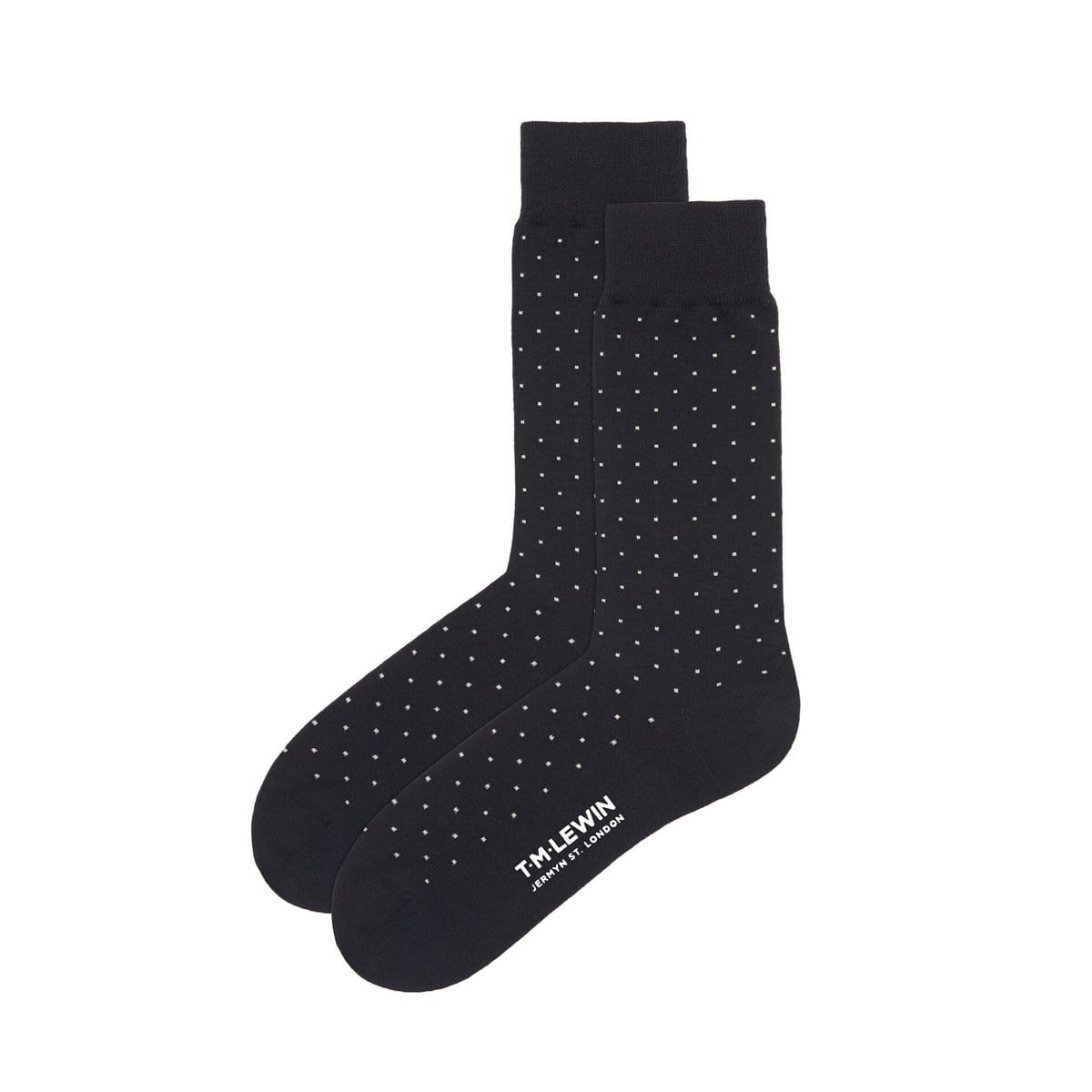 SOCKS NAVY WHITE DOT SPOT