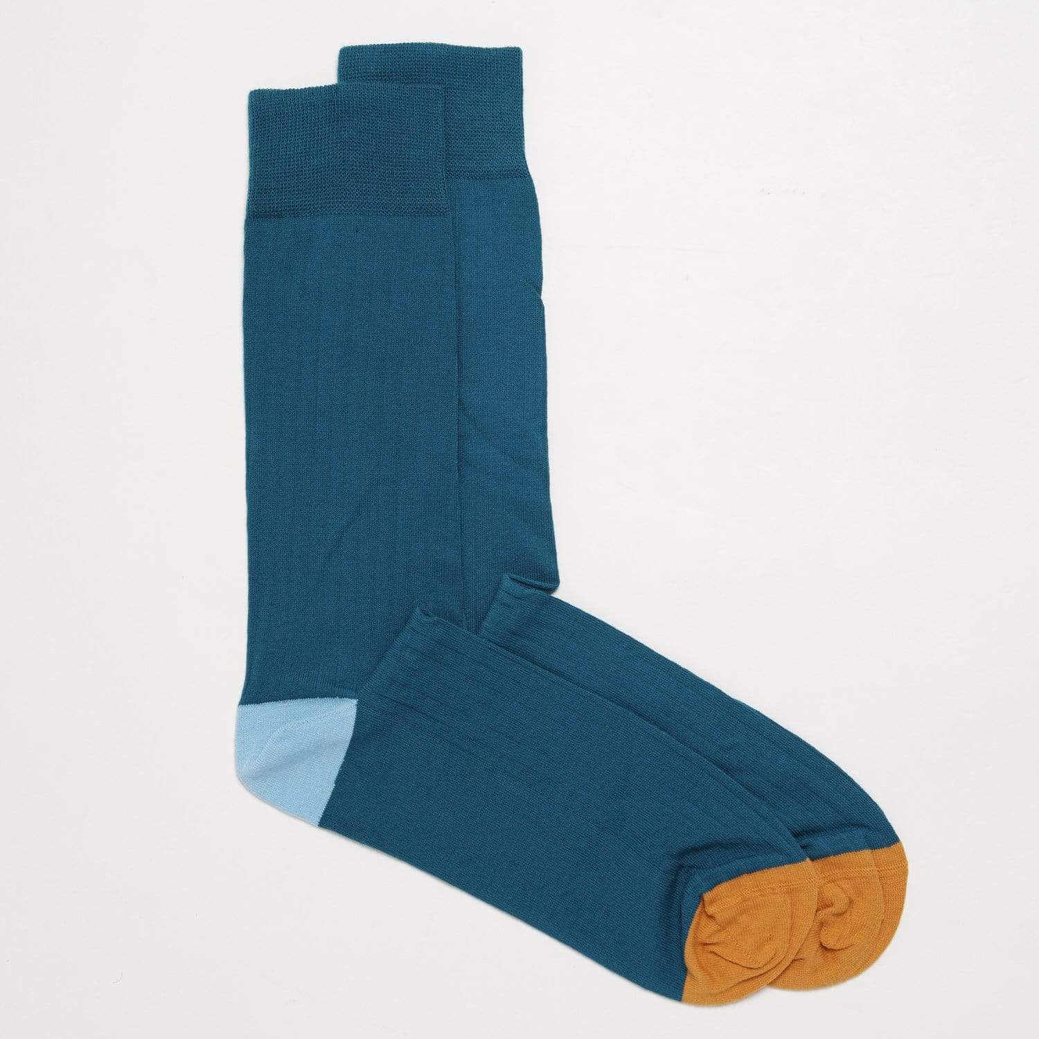 T.M.Lewin-Heel-and-Toe-Ribbed-Socks-Teal-and-Blue-63484-009