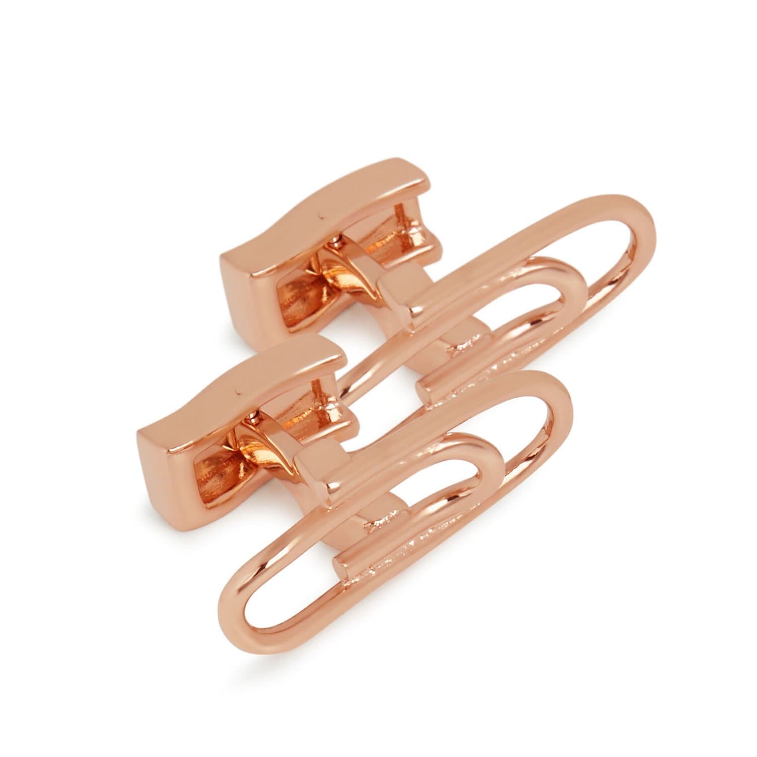 CUFFLINK ROSE GOLD PAPER CLIP