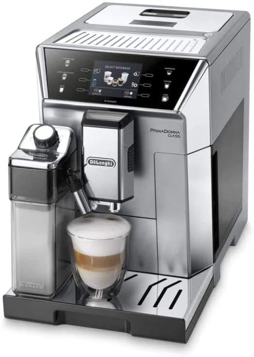 De'Longhi PrimaDonna Class Fully Automatic Coffee Machine, Silver - ECAM550.75.MS (Made In ITALY)