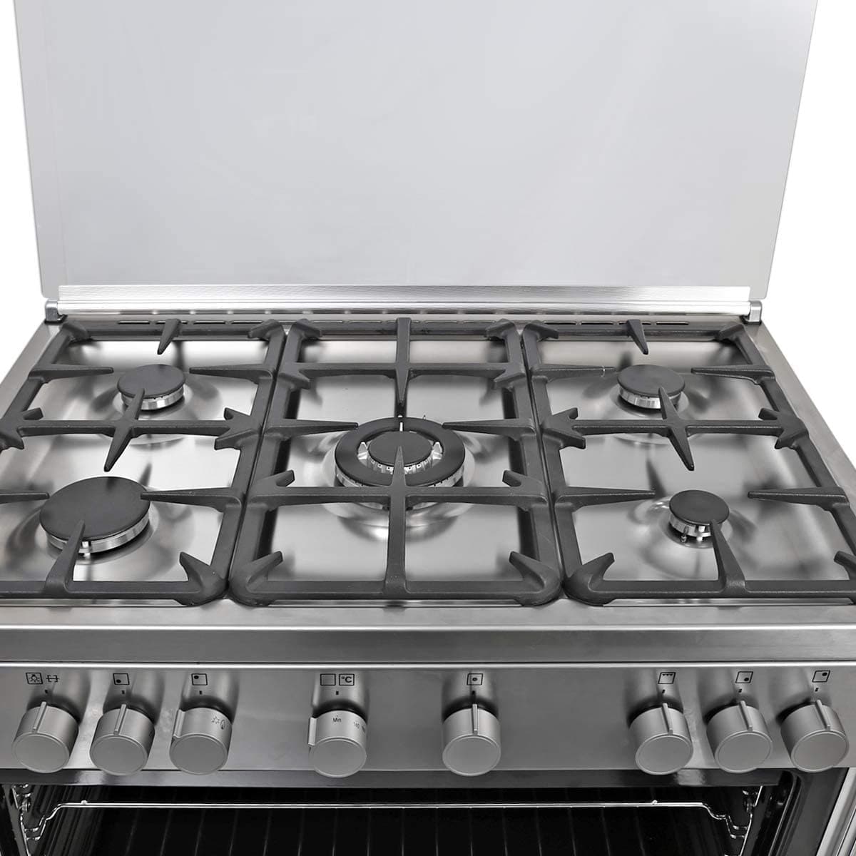 Electrolux ELUX 90X60 5GB GAS OVEN F.SAFETY CAST IRON  GRIDS S.STEEL-EKG941AAOX - Jashanmal Home