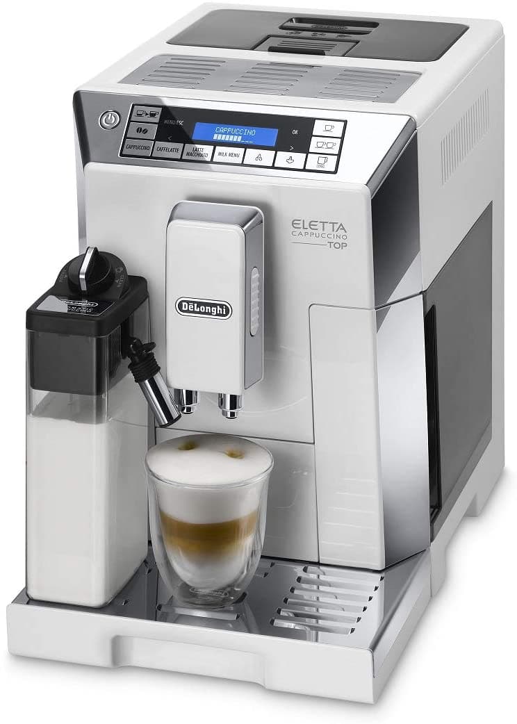De'Longhi Eletta Fully Automatic Coffee Machine, White - ECAM45.760W (Made In ITALY)