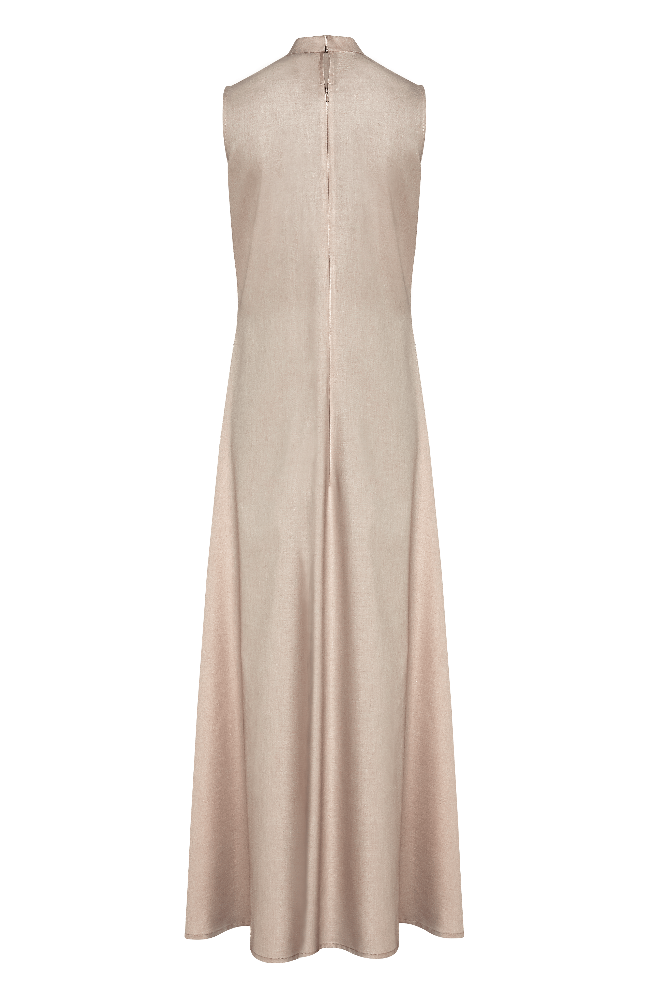 PLEATED SLEEVELESS STRAIGHT DRESS