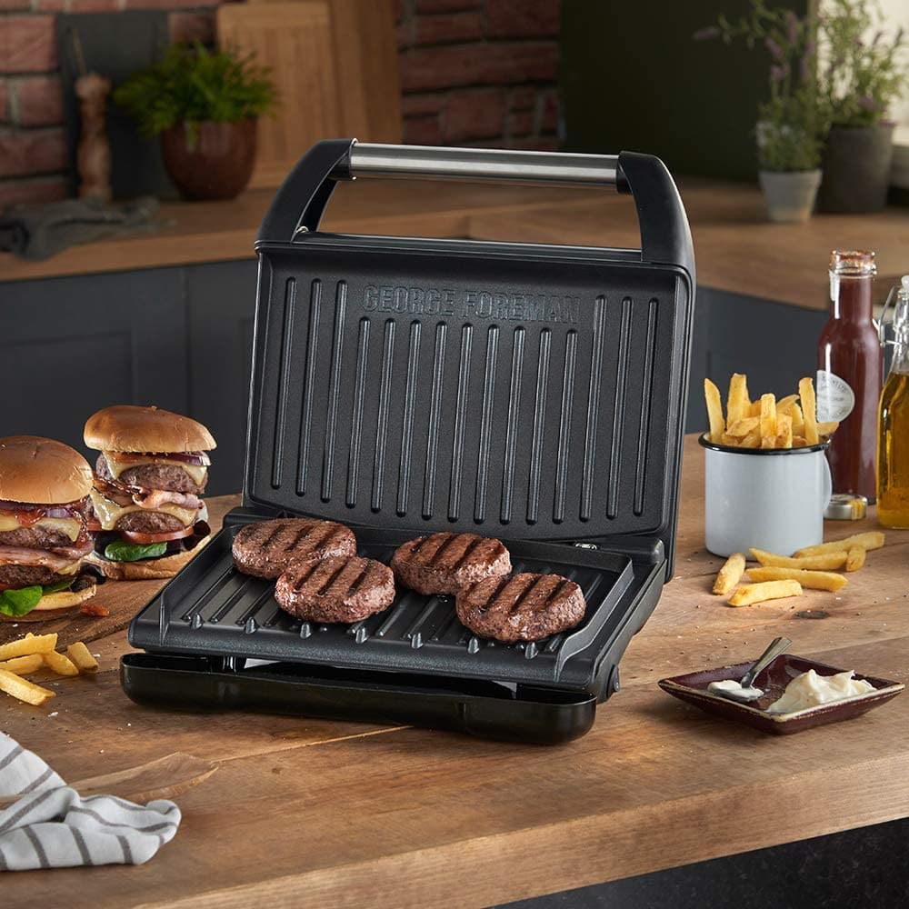 GEORGE FOREMAN MEDIUM STEEL GRILL FAMILY, GREY 1650W - 25041