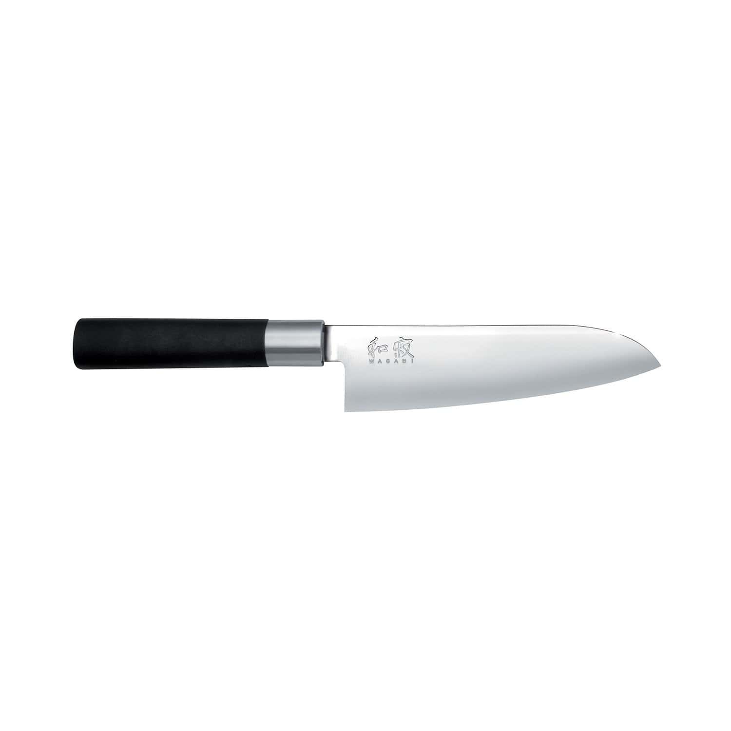 WASABI BLACK SANTOKU KNIFE 16.5CM
