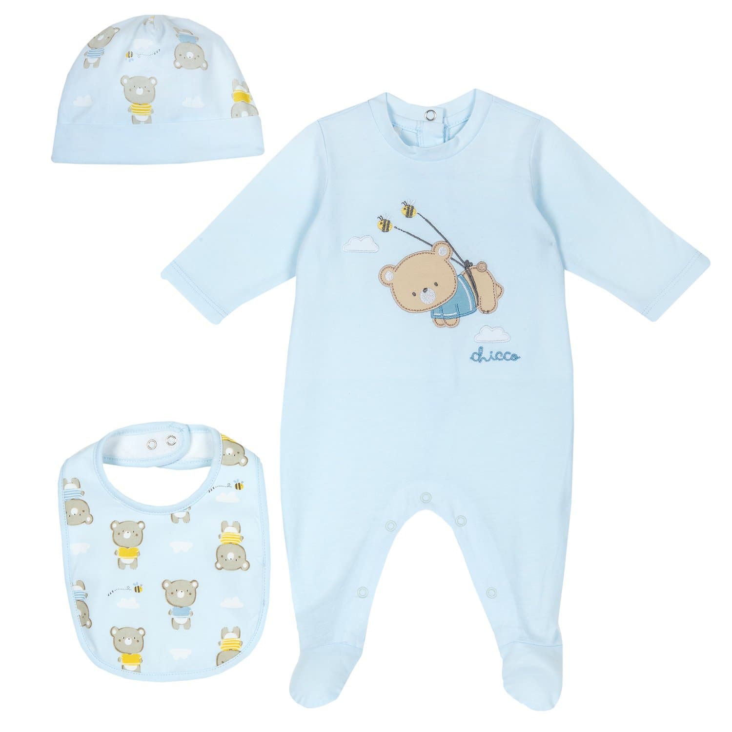 Chicco-Babysuit,-Bib-and-Hat-Giftbox-Set-Light-Blue-09076495000000-021-050