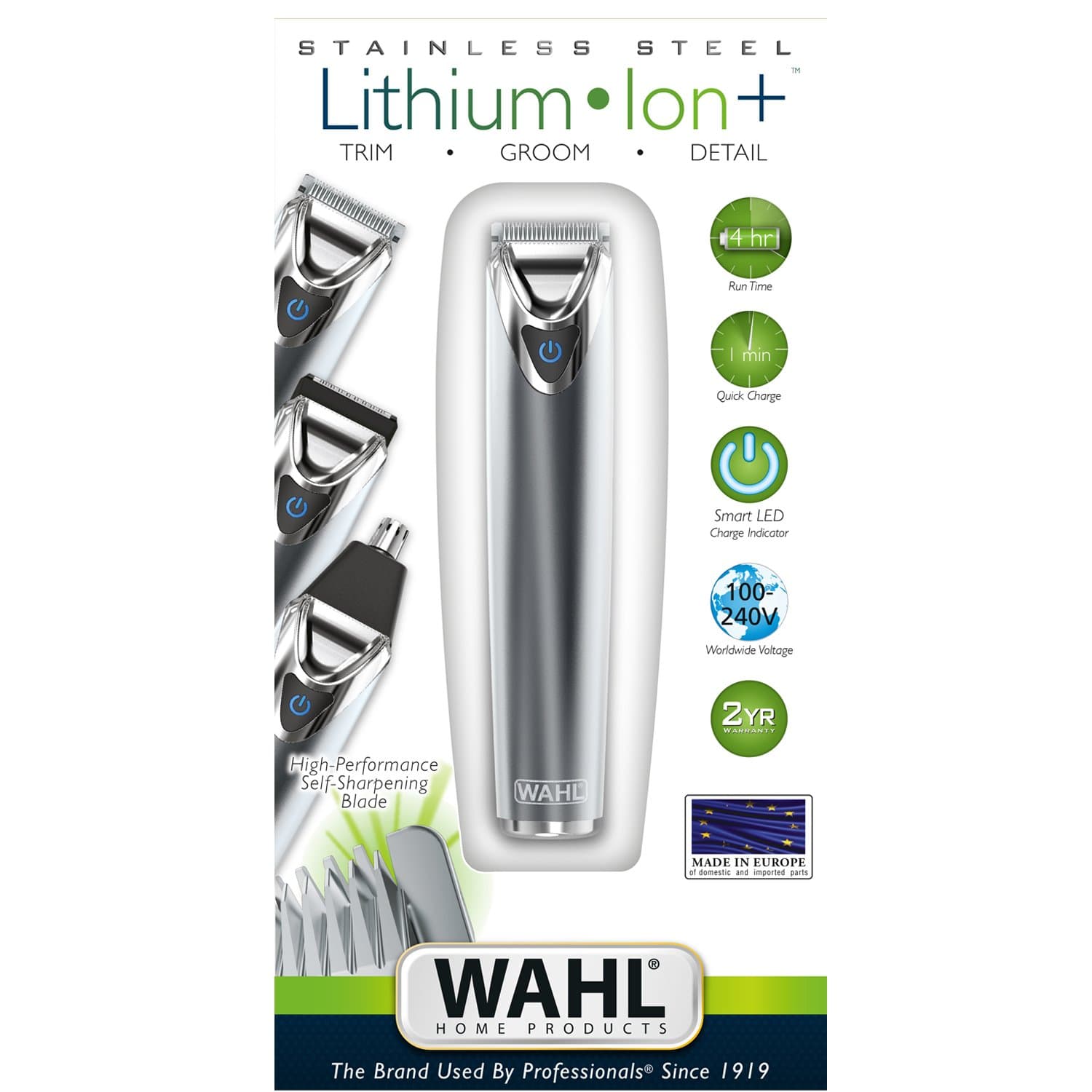 WAHL Lithium Ion Stainless Steel Trimmer 9818-727