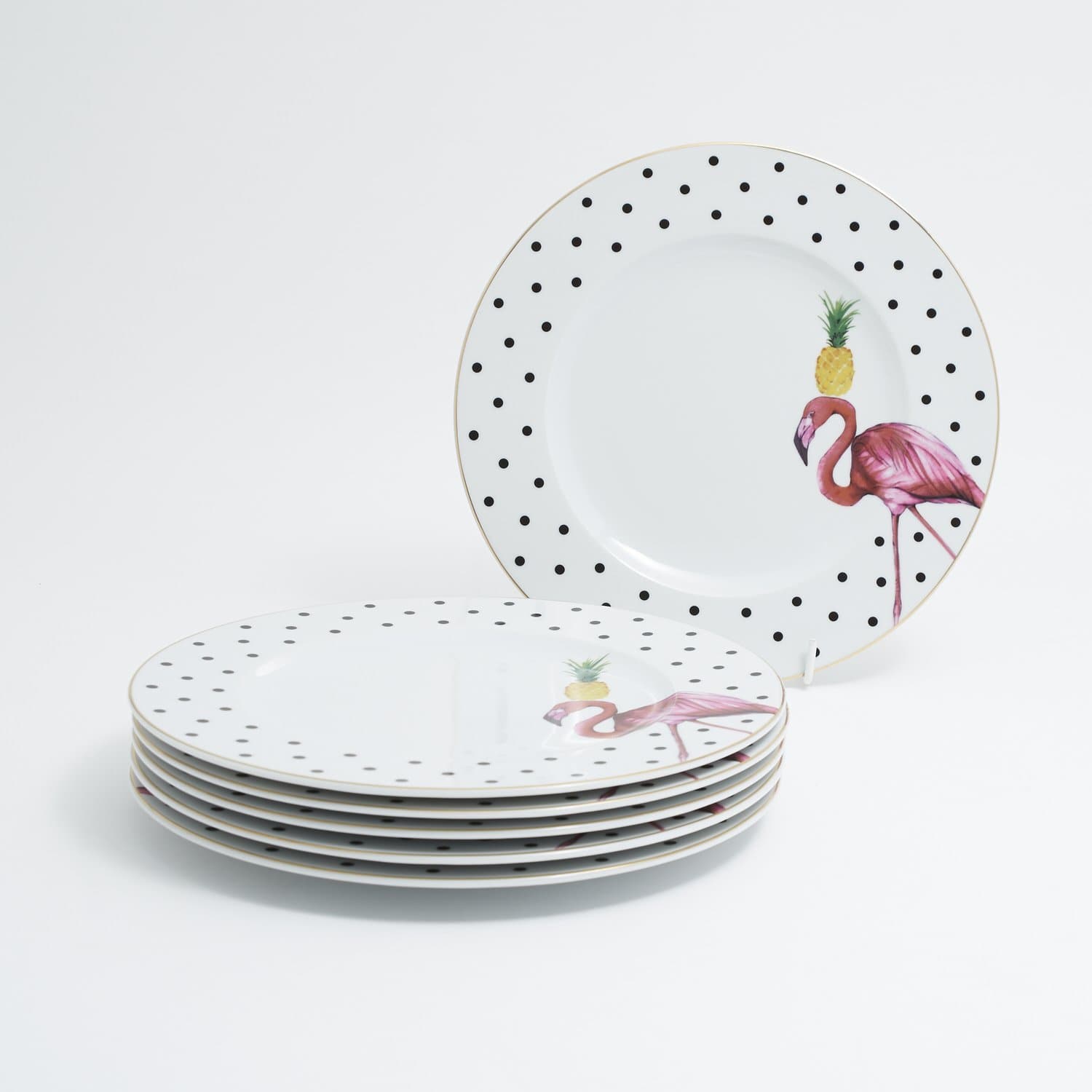 KAROLINA FLAMINGO PA 6PC SET DINNER PLATE 27CM - FLAMPNK/6DP