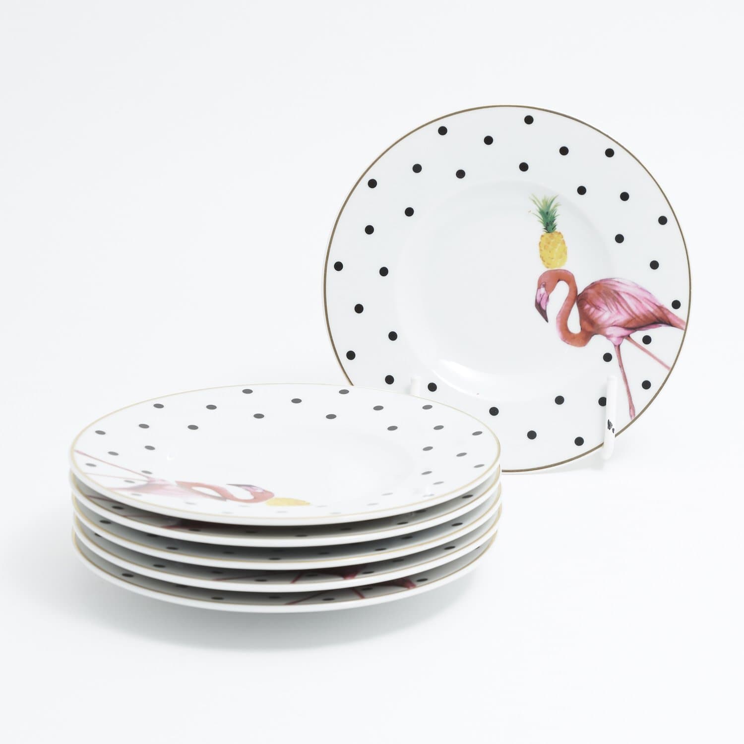 KAROLINA FLAMINGO PA 6PC SET SALAD PLATE 16CM - FLAMPNK/6SP