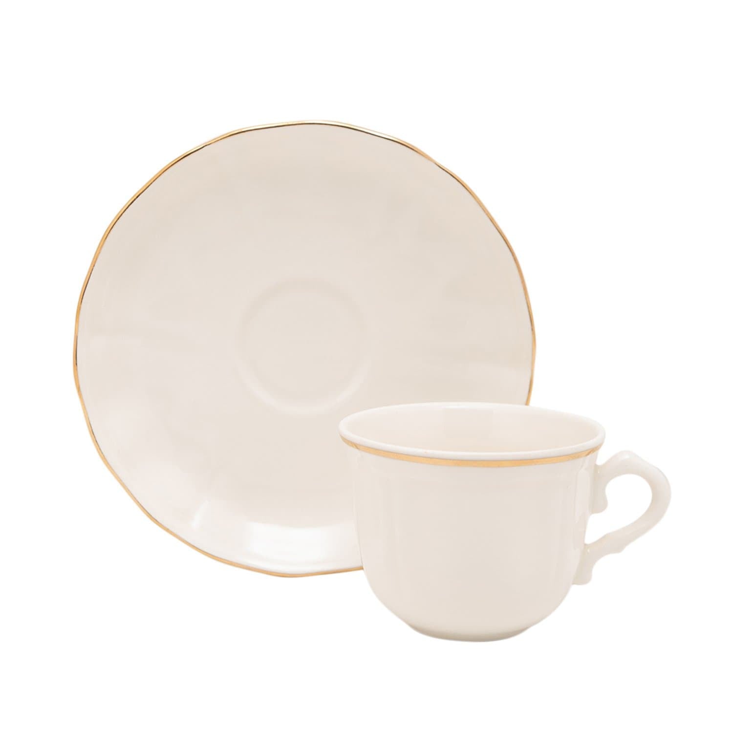 ALBA NEW BONE CHINA 1+1 ESPRESSO CUP & SAUCER - 23011-ALB/2ECS