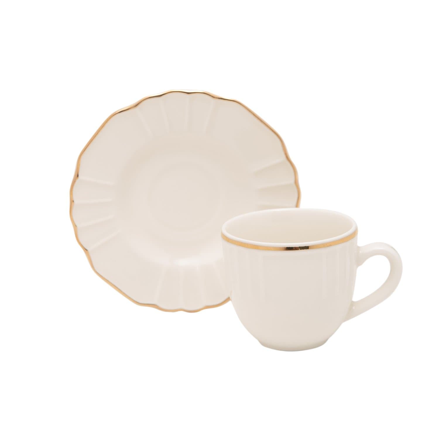 FLAVIO FINE BONE CHINA 1+1 ESPRESSO CUP & SAUCER - 23011-FLA/2ECS