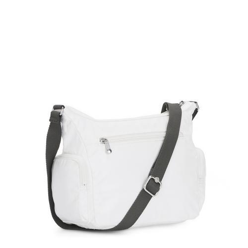 Kipling-Gabbie S-Small Crossbody Bag with Phone Compartment-White Metallic-I2532-47I
