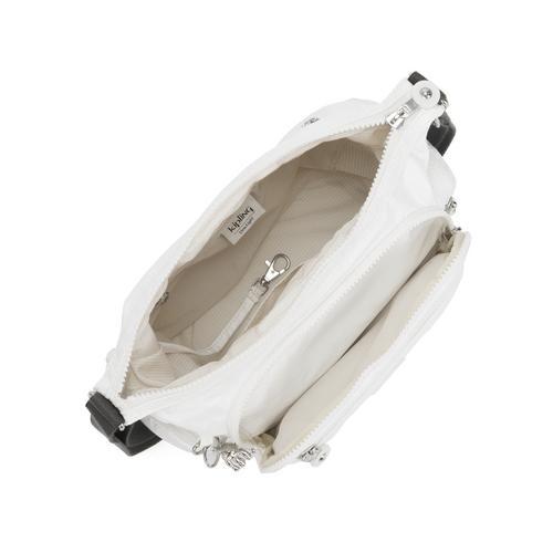 Kipling-Gabbie S-Small Crossbody Bag with Phone Compartment-White Metallic-I2532-47I