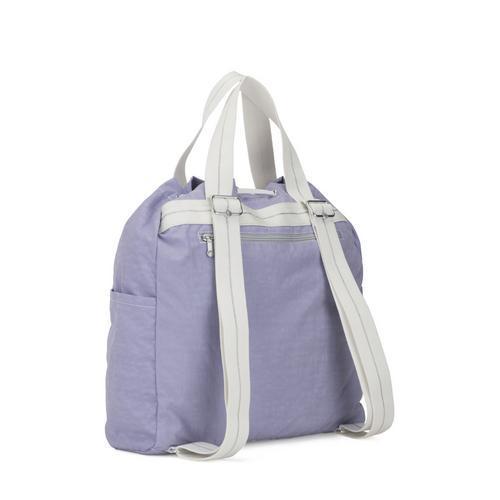 Kipling-Art Backpack M-Medium Drawstring Backpack -Active Lilac Block-I3526-31J