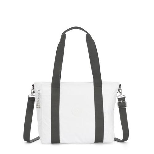 Kipling Asseni S White Metallic - Small Tote (With Removable Shoulderstrap) - I6232-47I