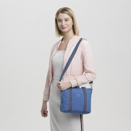 Kipling-Asseni Mini-Small tote (with removable shoulderstrap)-Wave Blue-I7149-49Q