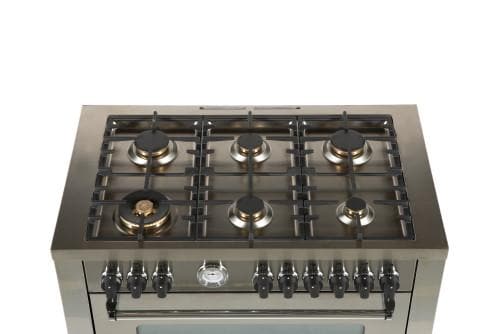 Bertazzoni MASTER SERIES 100x60 Full Gas Cooker, Steel - MAS1006GGVLXE (Made In ITALY)