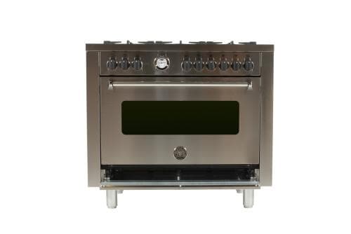 Bertazzoni MASTER SERIES 100x60 Full Gas Cooker, Steel - MAS1006GGVLXE (Made In ITALY)