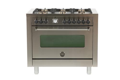 Bertazzoni MASTER SERIES 100x60 Full Gas Cooker, Steel - MAS1006GGVLXE (Made In ITALY)