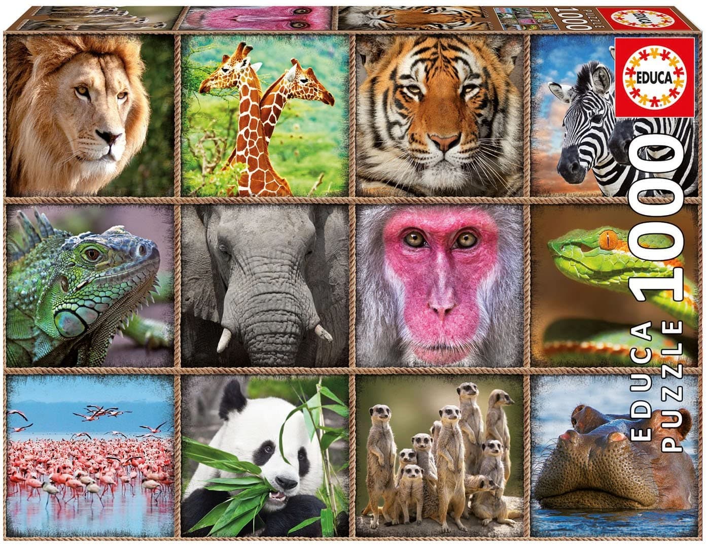 1000 Wild animals collage - Jashanmal Home