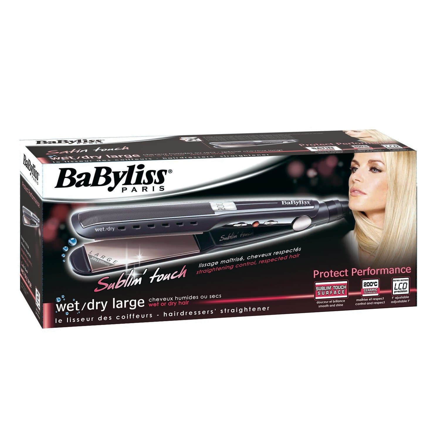 BABYLISS STRAIGHTENER WET & DRY LED SUBLIM TOUCH & BABYLISS HAIR DRYER 2100W BUNDLE - ST229SDE+D322SDE