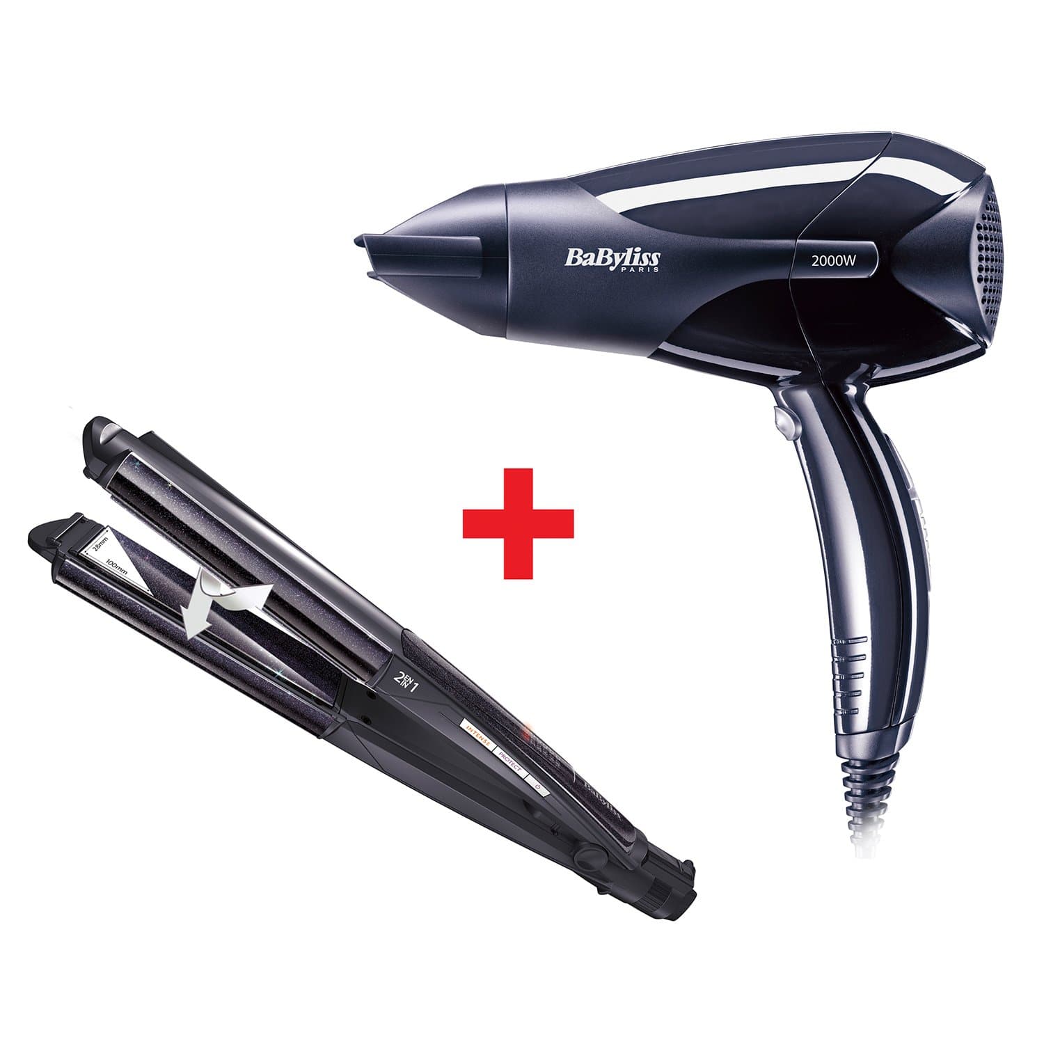 BABYLISS STRAIGHTNER AND DRYER ST330SDE AND D210SDE BUNDLE - BABST330SDE+D210