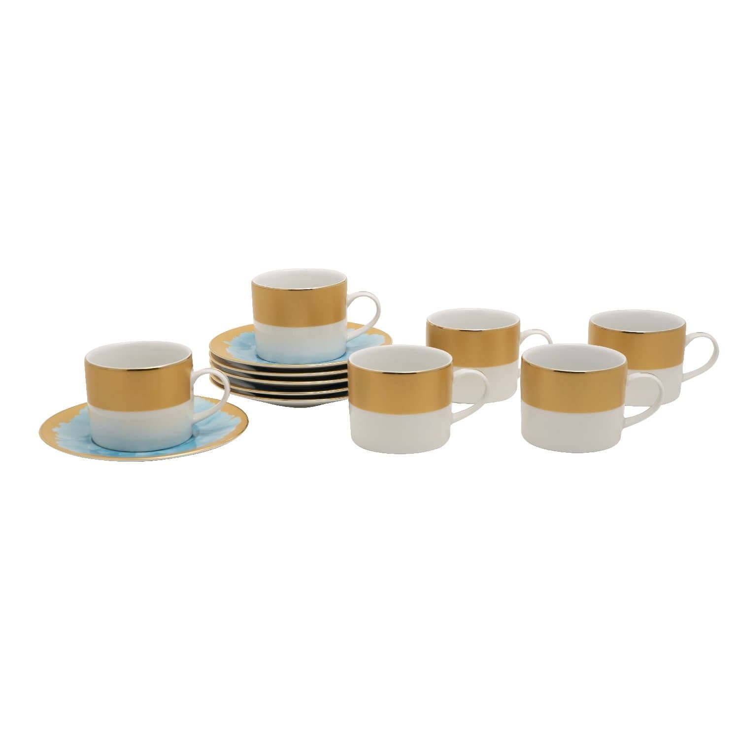 ALICIA 6PC TEA CUP AND SAUCER CON