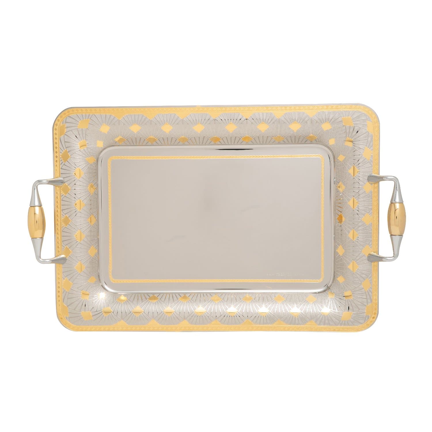 FABIOLA GOLD RECT TRAY CM 40X28