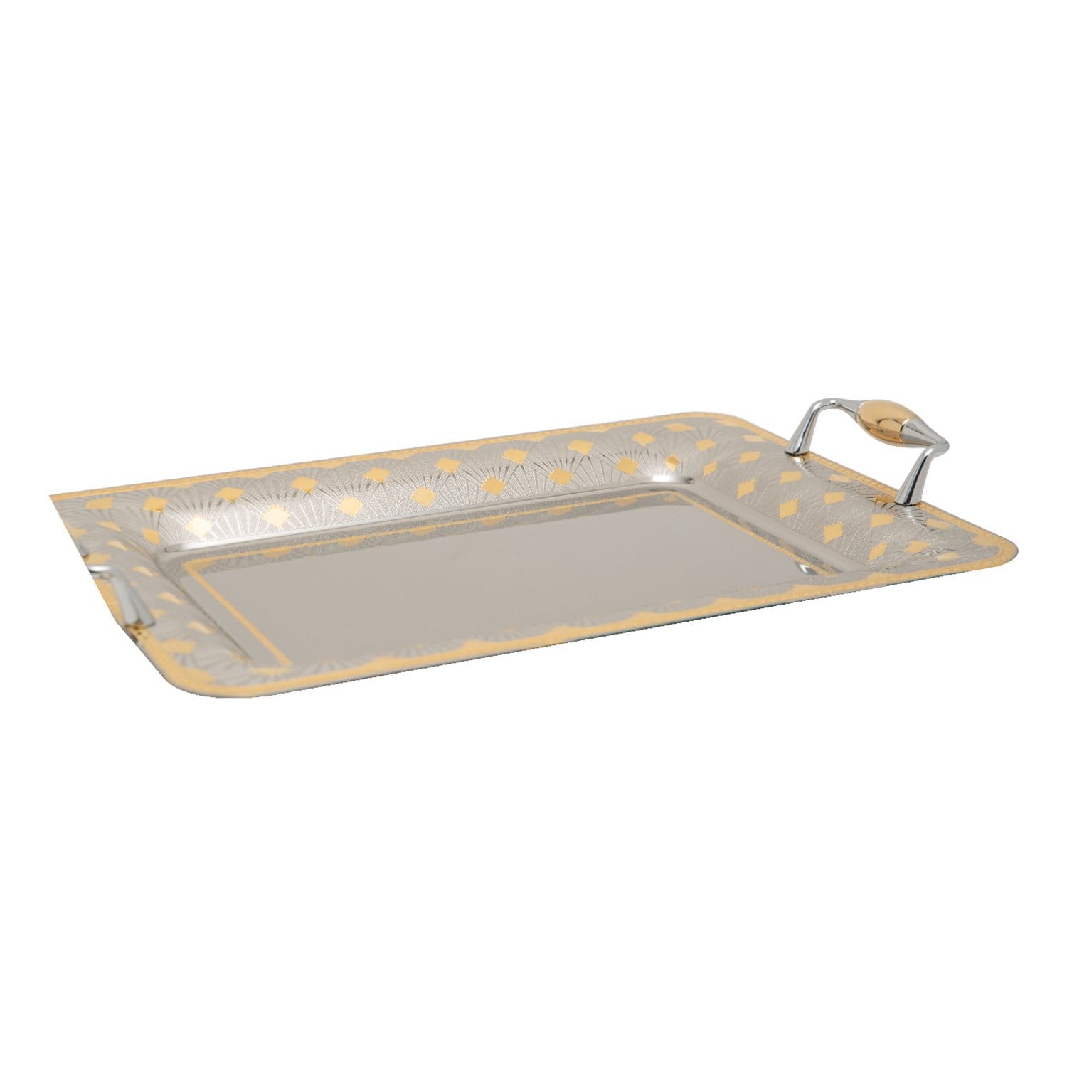 TRESORS FABIOLA GOLD RECT TRAY CM 45X31.5-RO-1400/3/FAB-G