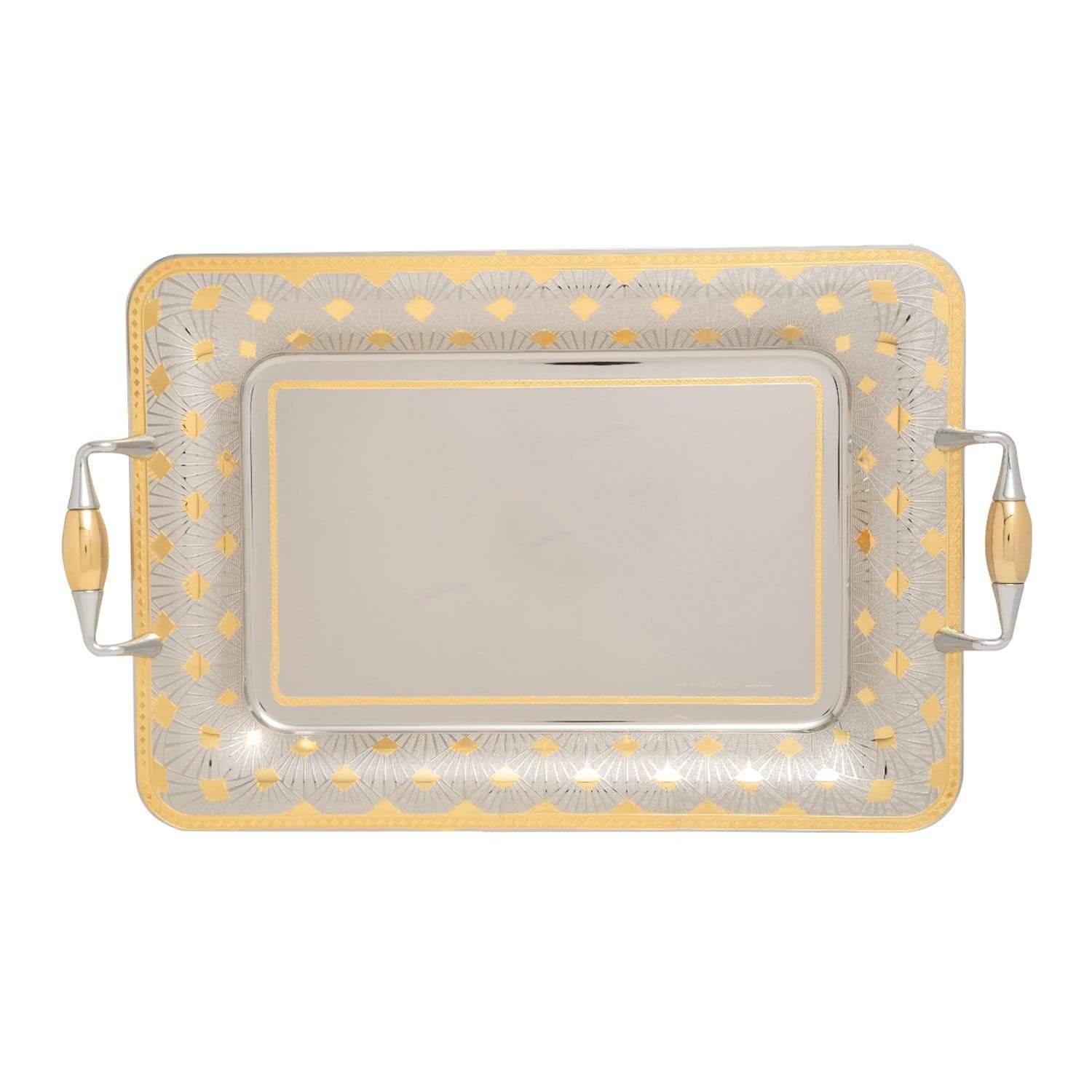 TRESORS FABIOLA GOLD RECT TRAY CM 45X31.5-RO-1400/3/FAB-G