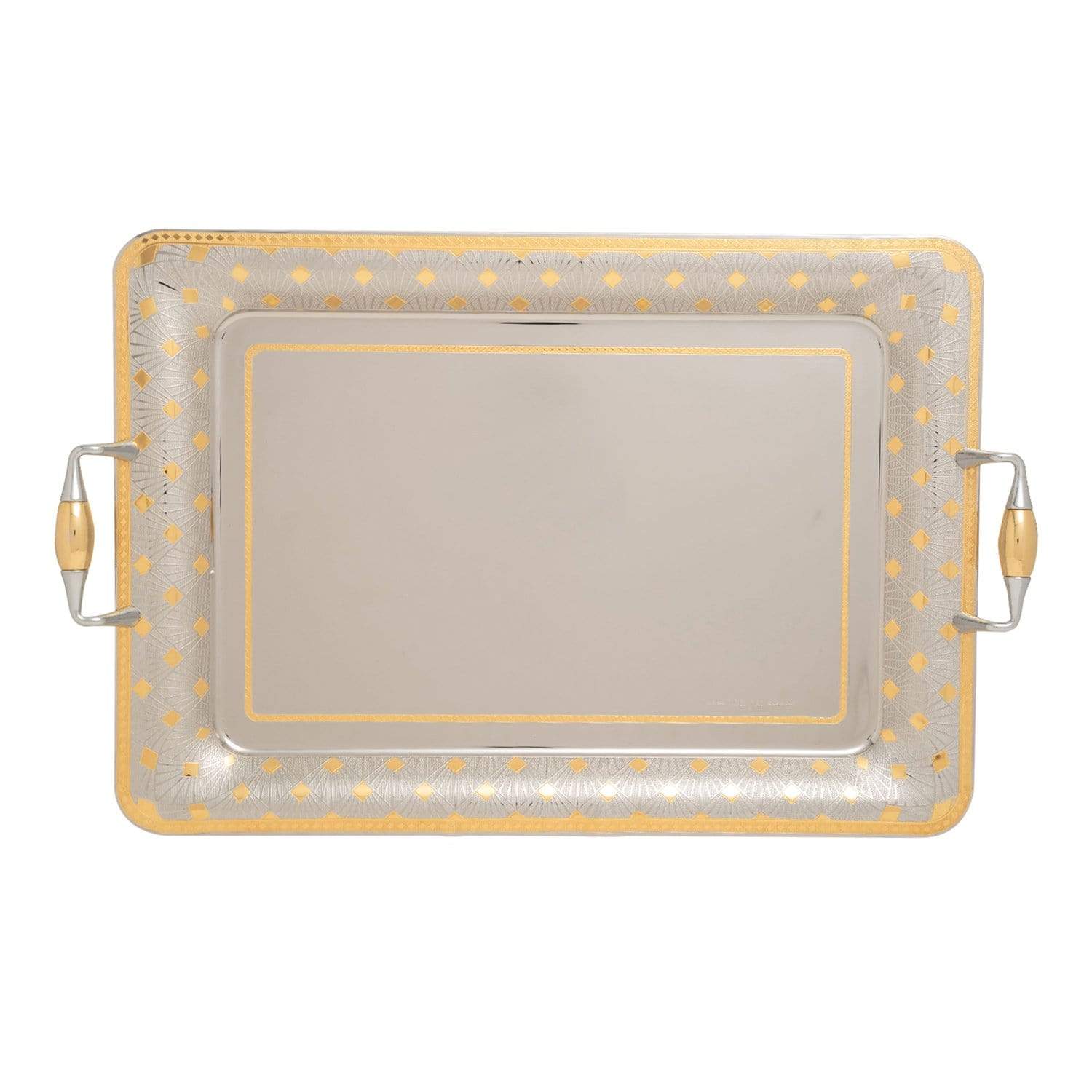 TRESORS FABIOLA GOLD RECT TRAY CM 50X35-RO-1400/4/FAB-G