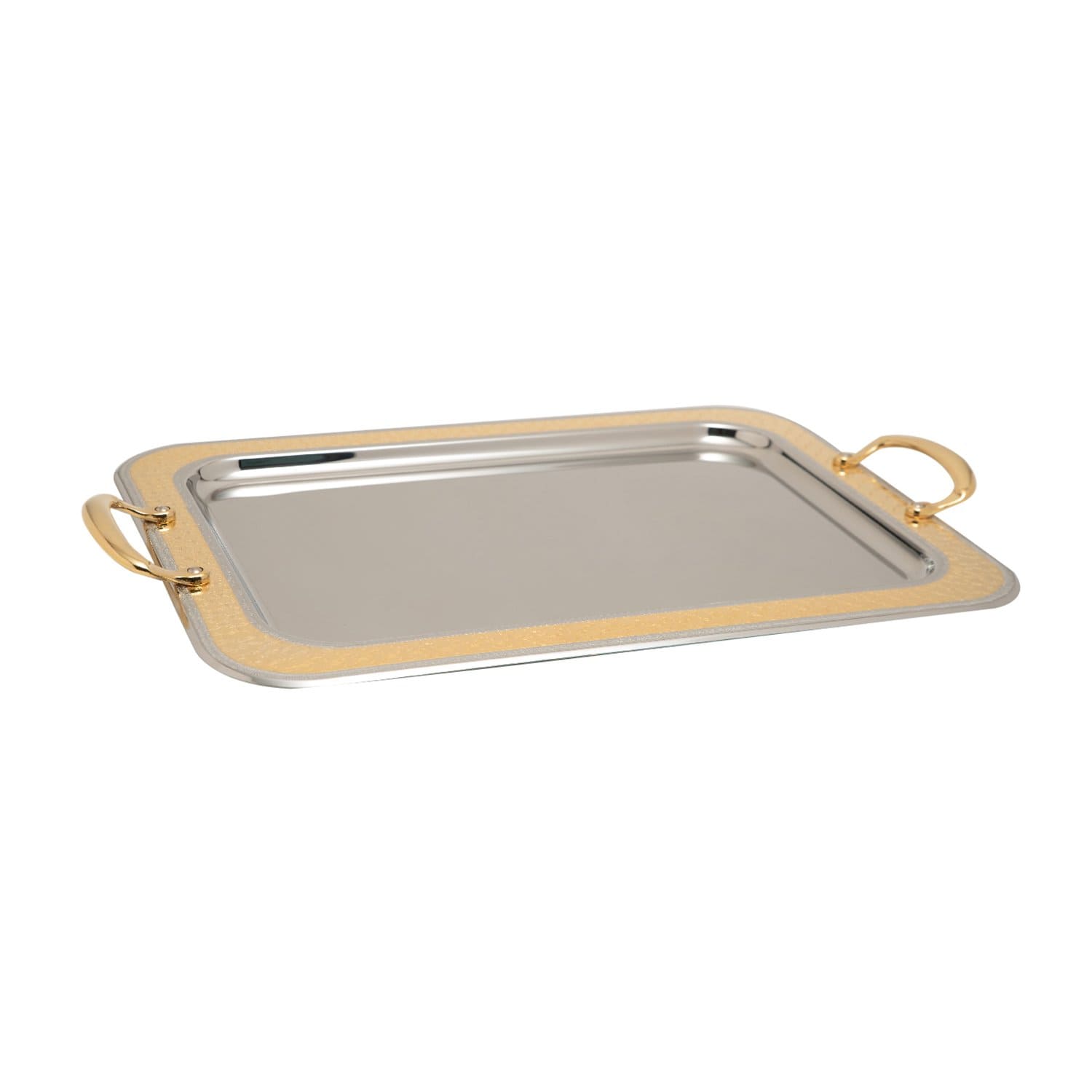 TRESORS FANDY GOLD RECT TRAY CM 68X50.5-RO-2500/6FAN-G