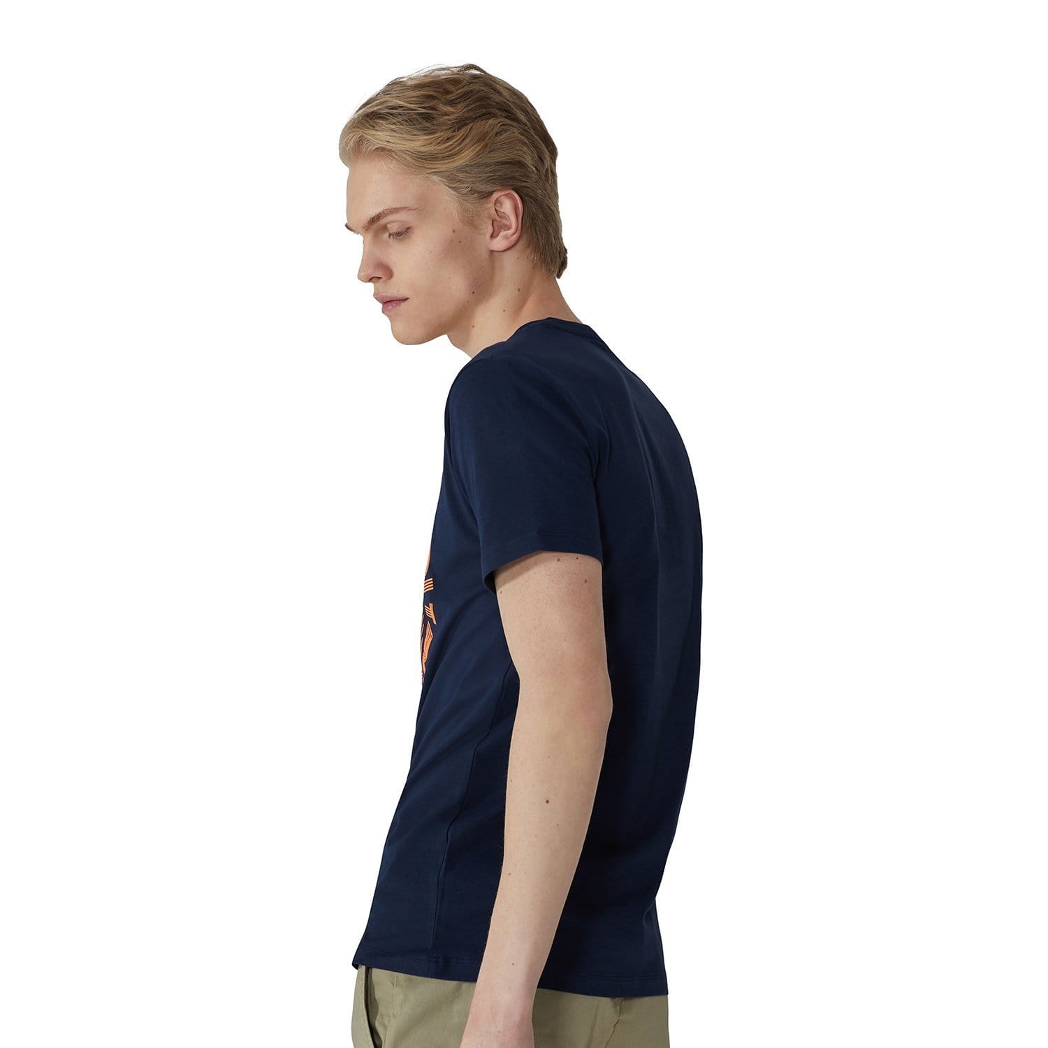 Trussardi Pure Cotton Neon Print Jersey T-Shirt - Navy Blue - 52T00327