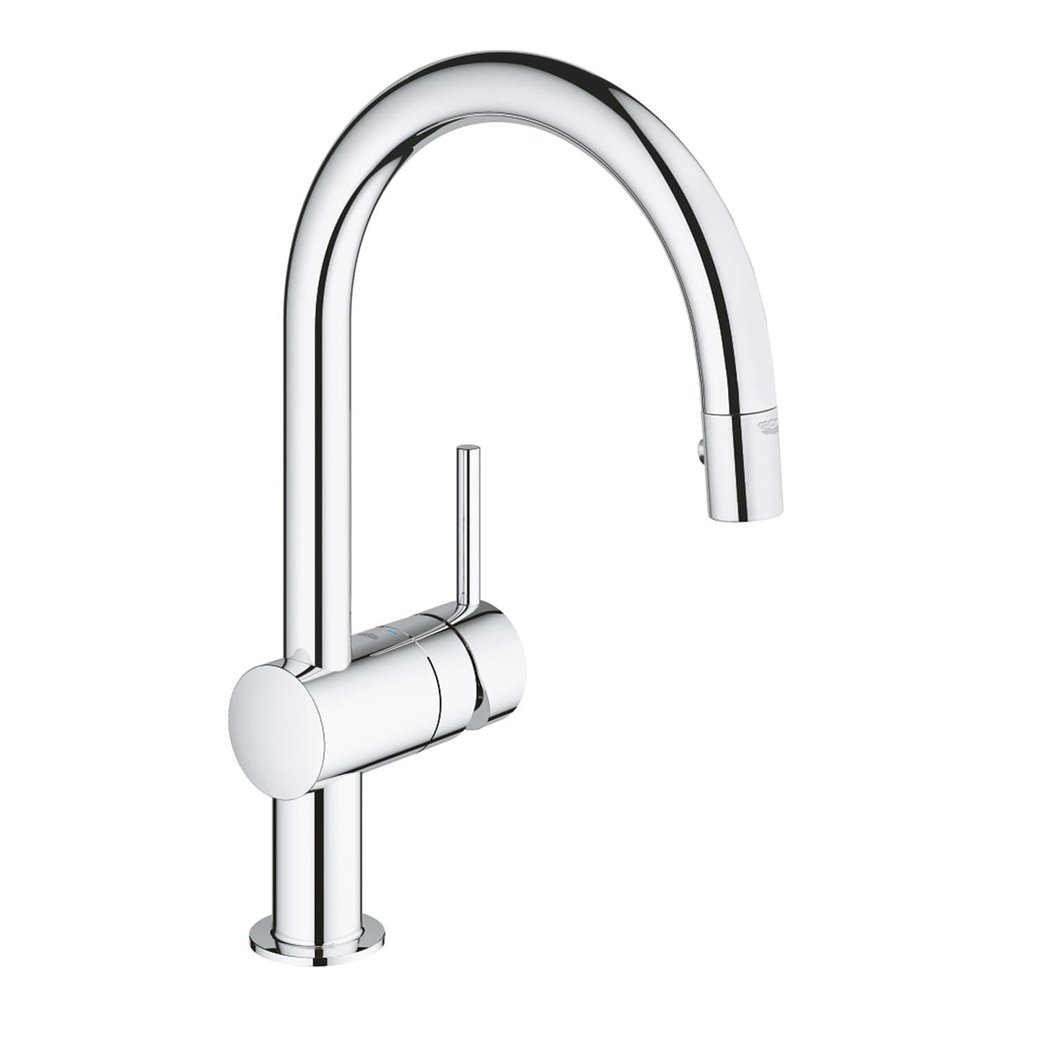 GROHE MINTA SINGLE C SPOUT - LEVER SINK MIXER PULL OUT SPRAY