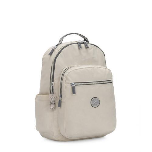 Kipling-Seoul-Large backpack (with laptop protection)-Ice Ivory-I5543-55C
