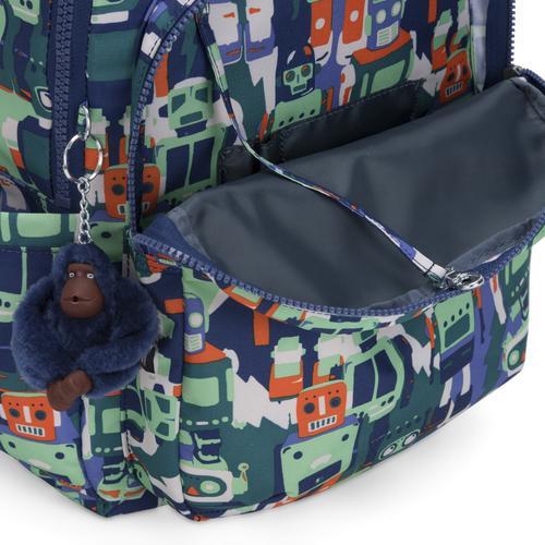 Kipling-Seoul-Large backpack (with laptop protection)-Robot Camo Blue-I4851-57E