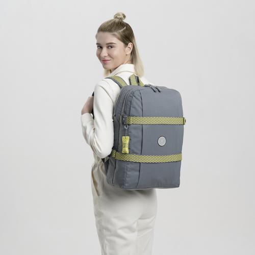 Kipling-Tamiko-Medium backpack with laptop protection -Dark Carbon-I3777-54R