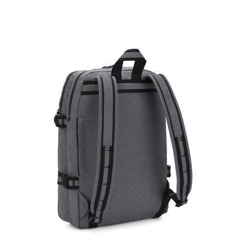 Kipling-Tamiko P-Medium backpack with laptop protection -Carbon Emb Ref-I4726-57V