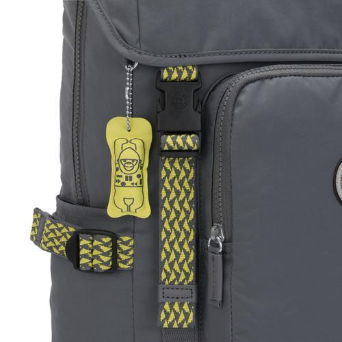 Kipling-Yantis-Large backpack with pushbuckle fastening and laptop protection -Dark Carbon-I3323-54R
