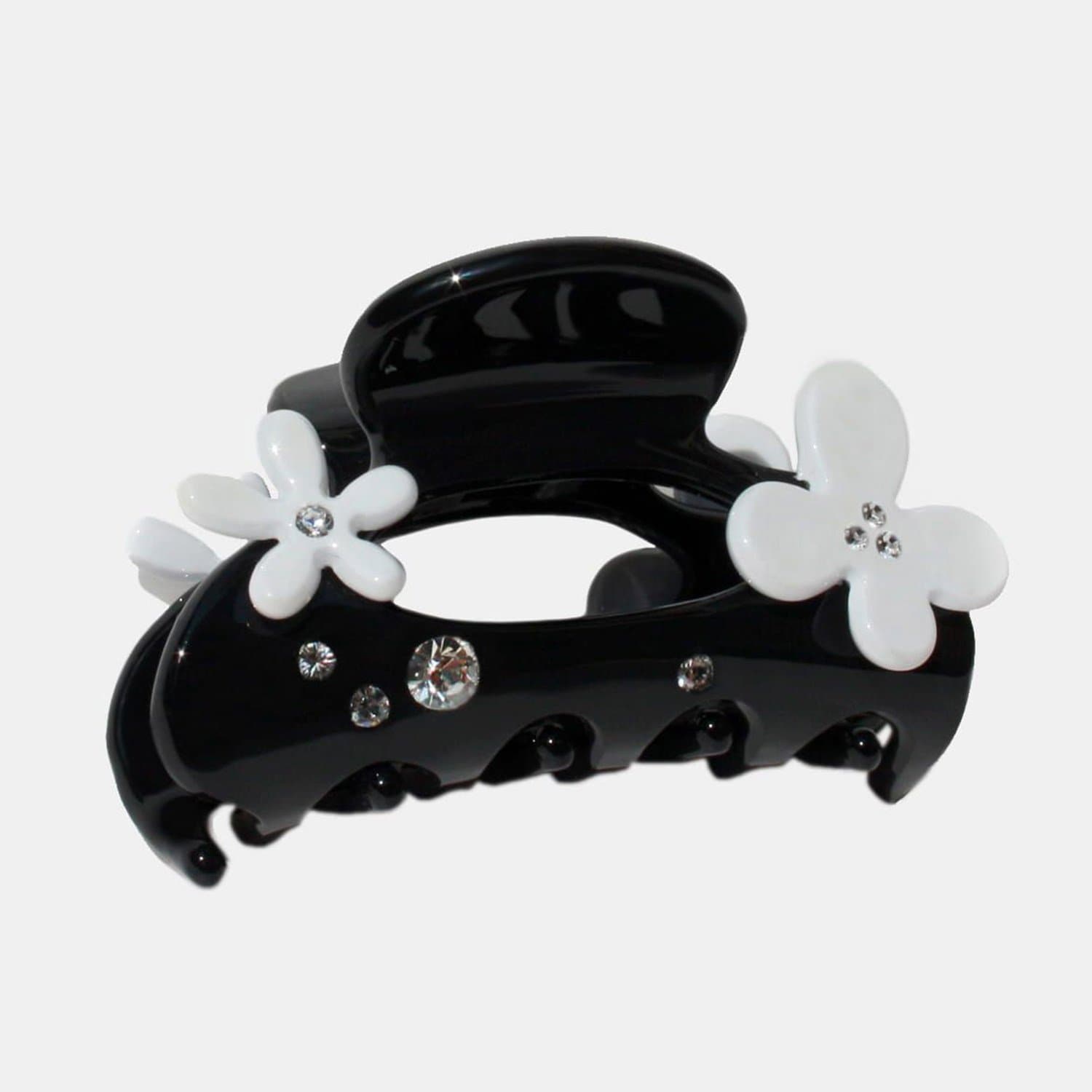 Moliabal MOL-248 Claw Hair Clip - Black and White, Medium - MOL-248