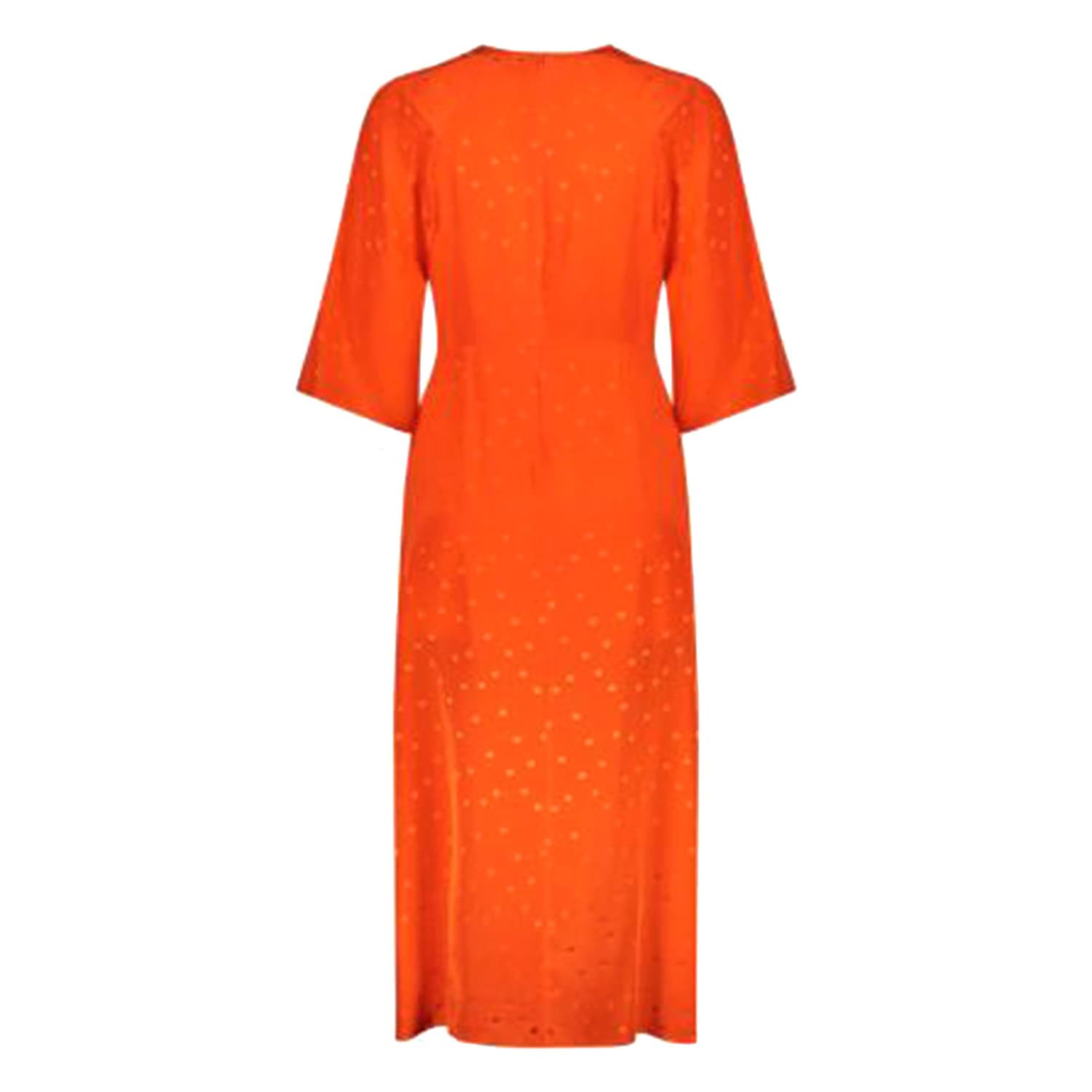 Essentiel Antwerp Vayen Draped Detail Dress - Orange - VAYEN-BR14-36