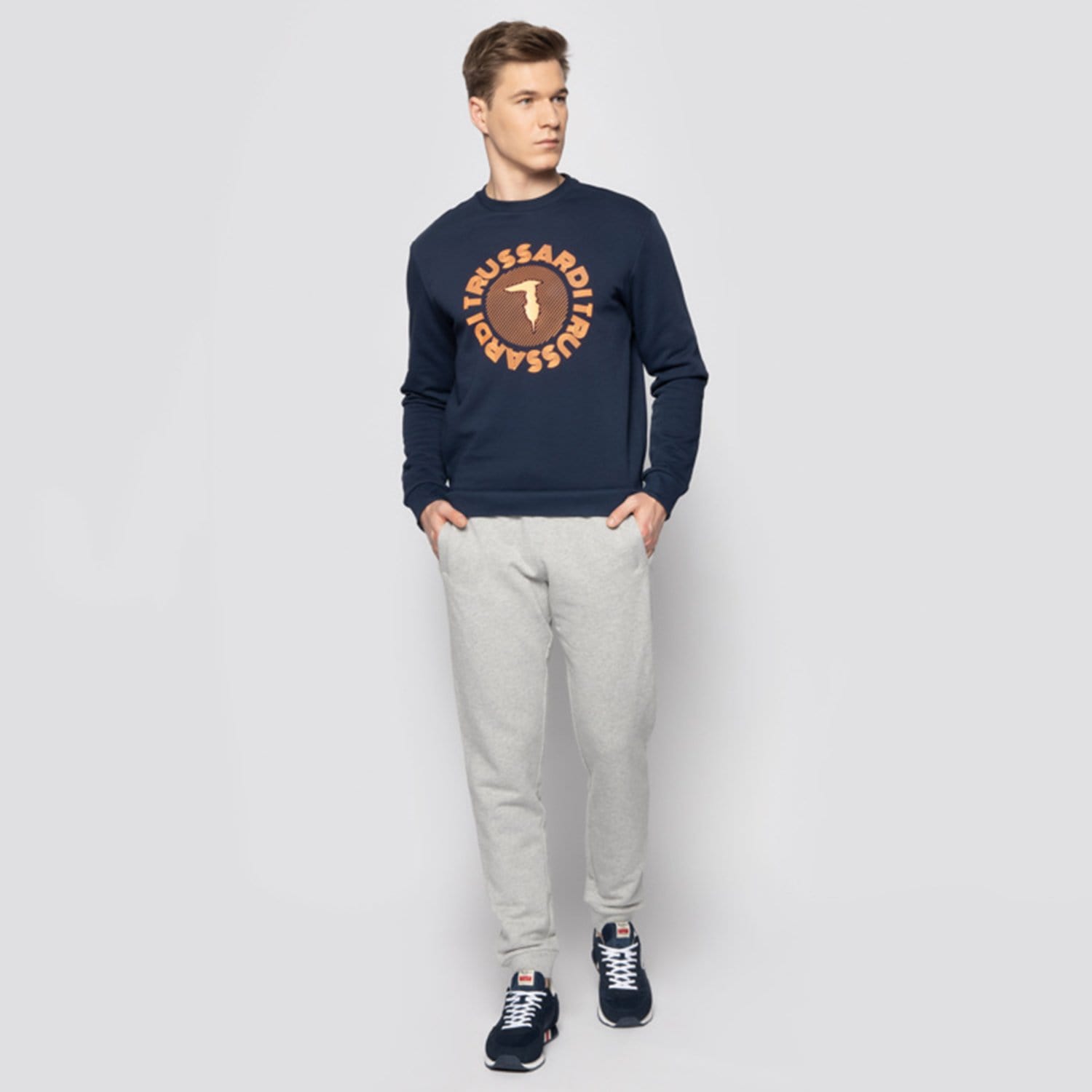 TRUSSARDI PANTS FLEECE PURE COTTON