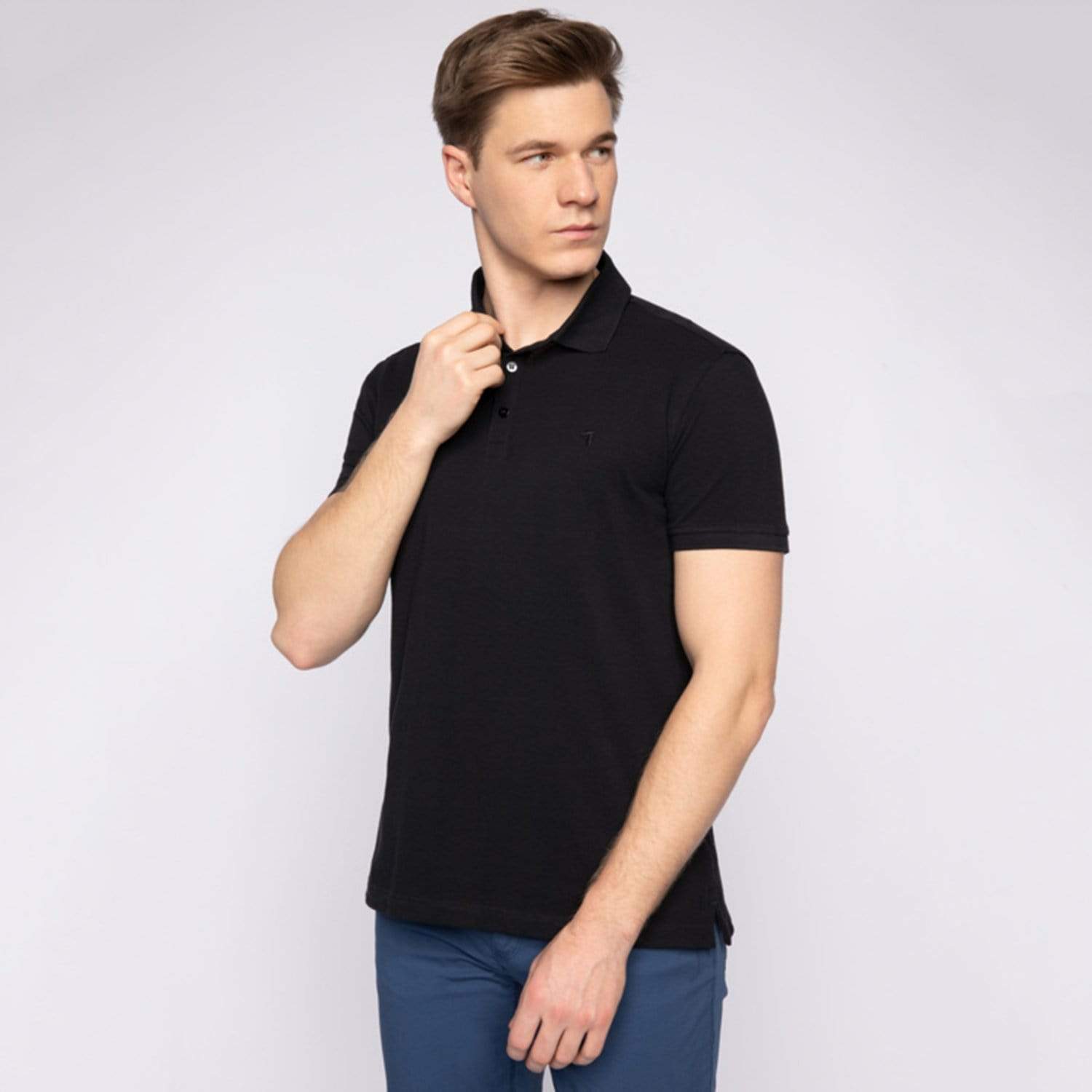 TRUSSARDI POLO PIQUET PURE COTTON REG FIT