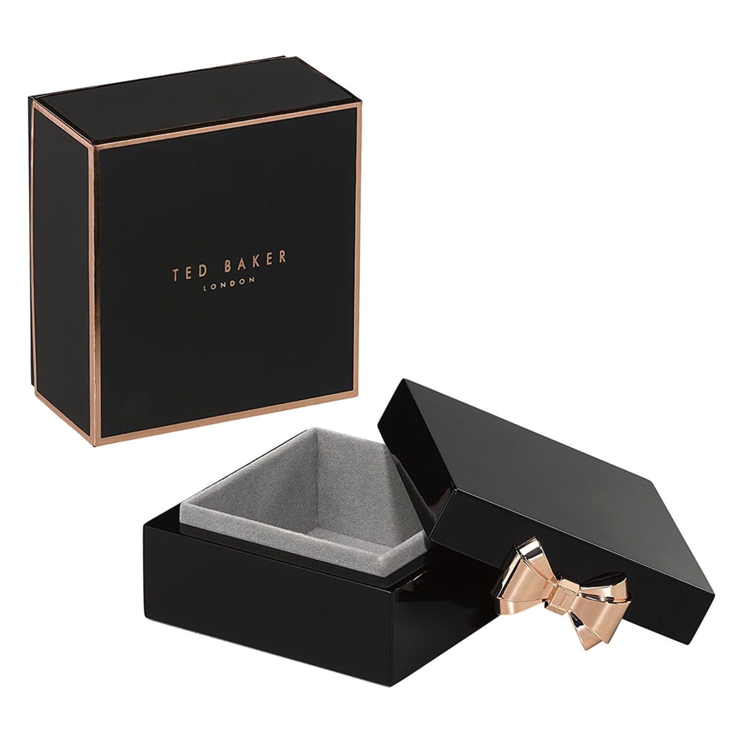 Ted Baker Lacquer Jewellery Box - Black, Small - TED366