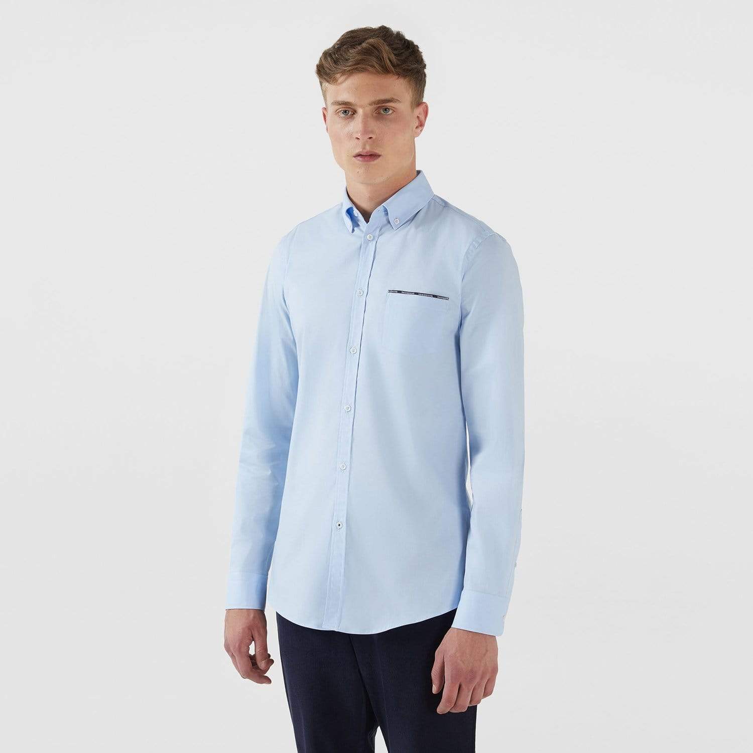 Trussardi Button Down Collar Regular Fit Shirt - Hydrangea - 52C00120-U037 - Jashanmal Home